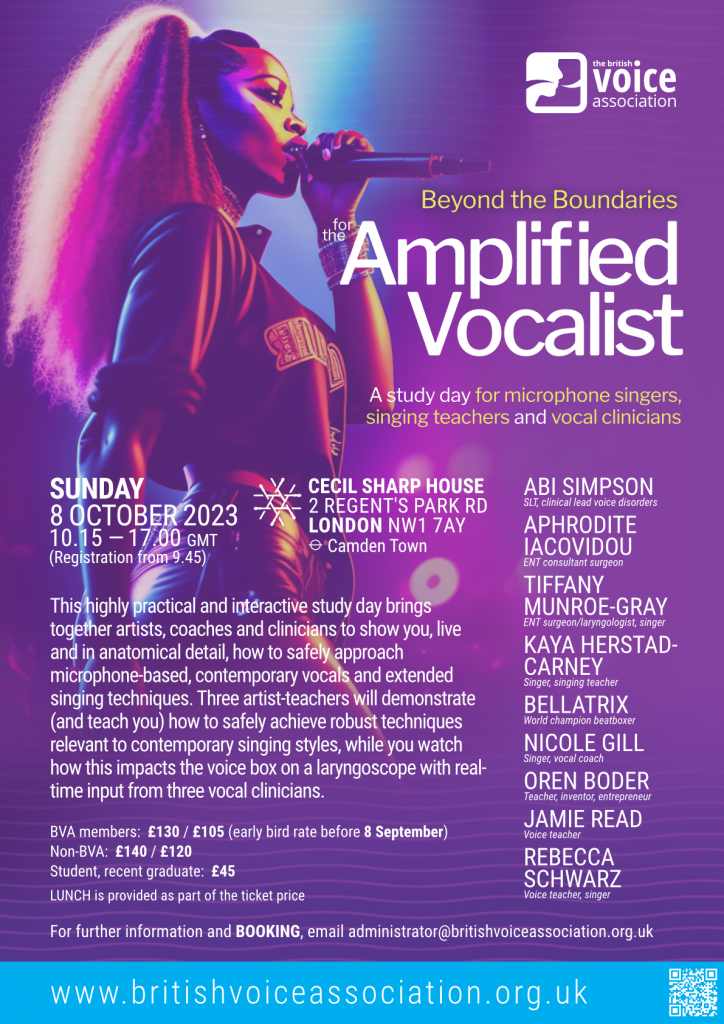 Poster for the BVA Amplified Voice - 2023