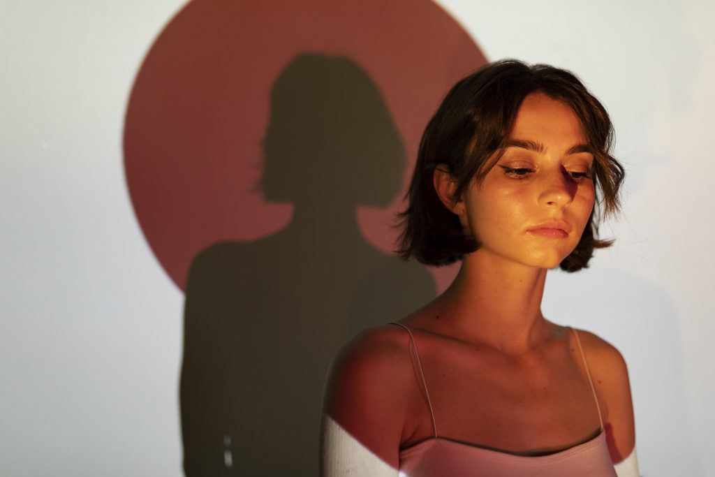 a women standing in silence 