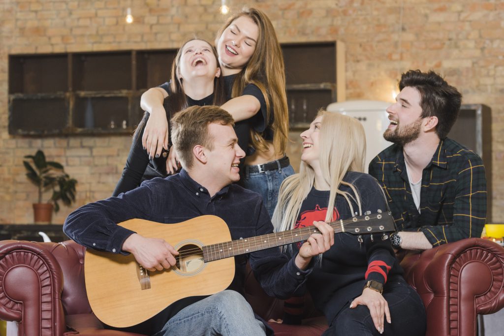 group of people singing 